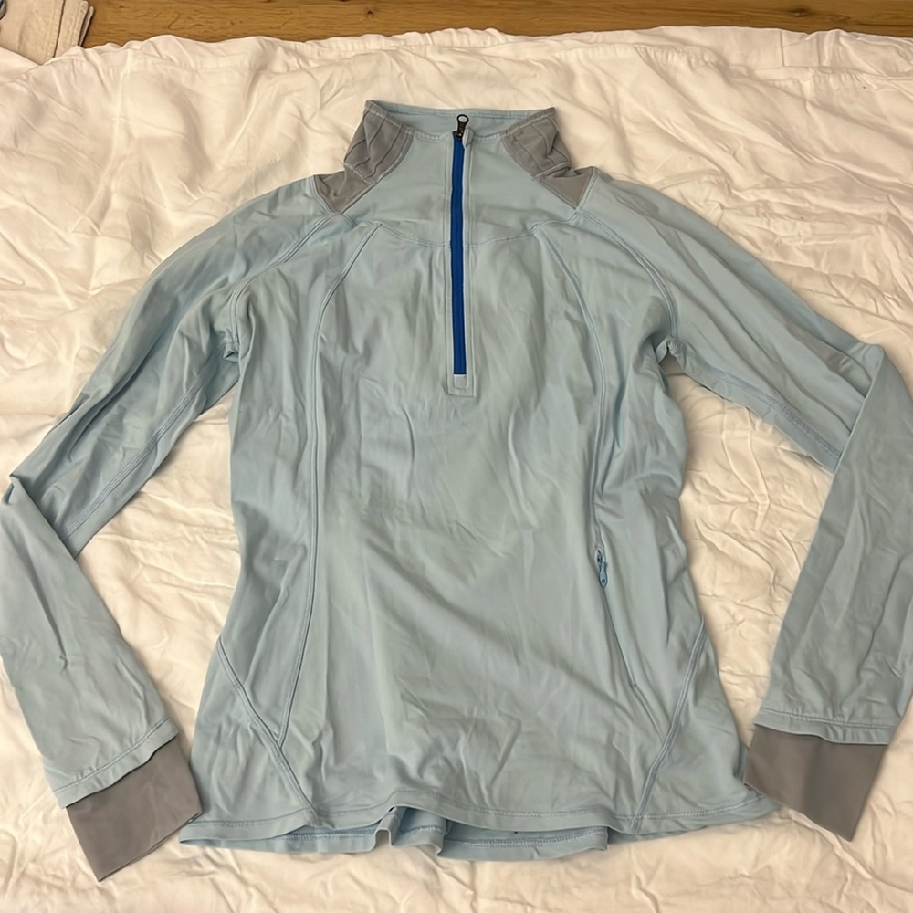 Lululemon Sky Blue Quarter Zip Pullover - size 4